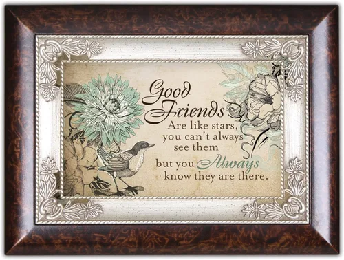 Miniatura 2 de Cottage Garden Good Friends are Like Stars Burlwood Jewelry Music Box reproduce para qué sirven los amigos