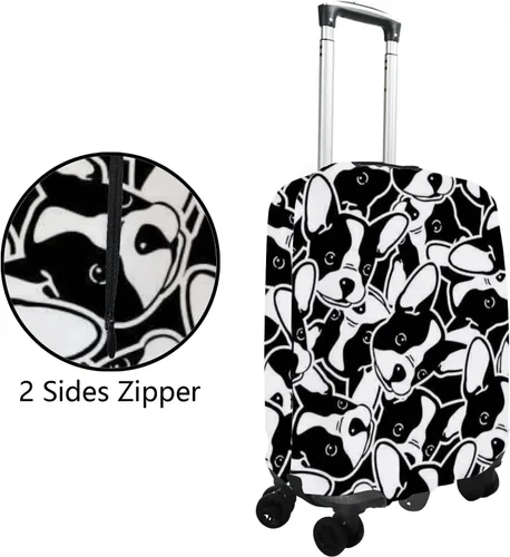 Miniatura 2 de Funda de equipaje antiarañazos para equipaje de 18 a 32 pulgadas protector de maleta elástica lavable funda duradera para maleta Bulldog Francés S