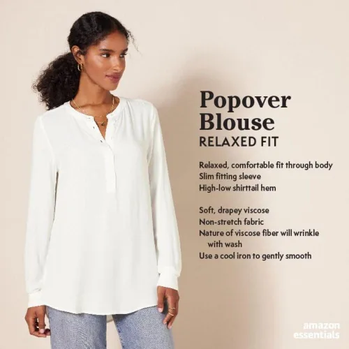 Miniatura 2 de Tienda Essentials - Blusa tejida de manga larga para mujer