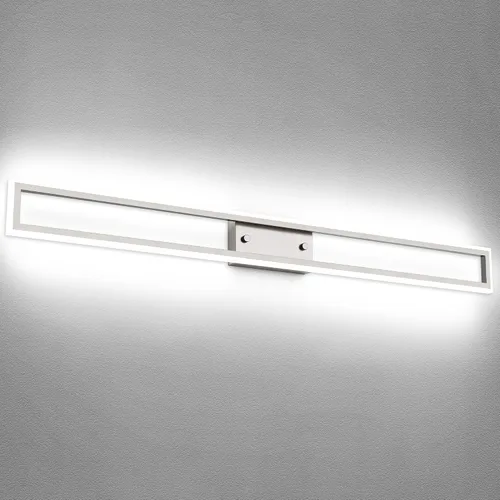 Miniatura 13 de Luces de tocador de níquel cepillado para baño, luces LED regulables para baño, luz de tocador moderna de 24 pulgadas, 6000 K