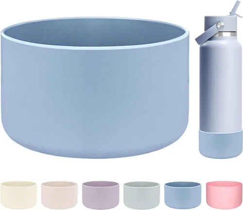 Miniatura 44 de HEYSKAY Bota protectora de silicona para botella de agua Hydro Flask, botella de agua de boca ancha, protector inferior de silicona antideslizante