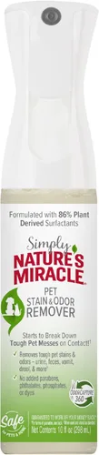Simply Nature's Miracle - Removedor de manchas y olores para mascotas, 10 onzas, fórmula bio-enzimática con tecnología neutralizante de olores
