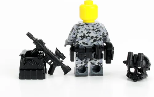 Miniatura 4 de Battle Brick Soldado coleccionable del equipo de respuesta urbana de 1.6 pulgadas de alto Accesorios fabricados en los Estados Unidos Minifig