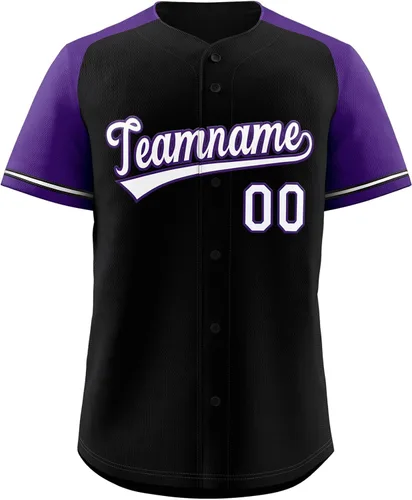 Miniatura 42 de Camisetas de béisbol personalizadas con botones de manga corta, número de nombre cosido personalizado / impreso para adultos y jóvenes