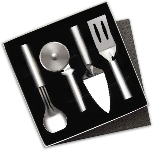Miniatura 7 de Rada Cutlery Ultimate Utensil Gift Set (G250), juego de utensilios de 4 piezas, cuchillas de acero inoxidable, mango negro