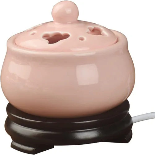 Miniatura 14 de Quemador de incienso eléctrico con temporizador, quemador de fragancia de cerámica de temperatura ajustable, difusor de aceite perfumado de resina