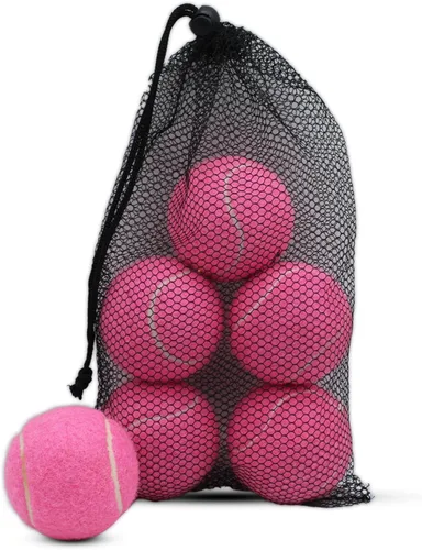SHYUJAJIE Pelotas de tenis, paquete de 6 pelotas de tenis de entrenamiento, pelotas de práctica de alta elasticidad para principiantes, pelotas de