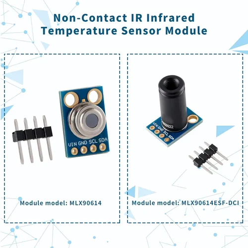 Miniatura 5 de MLX90614ESF-DCI Módulo de sensor de temperatura infrarrojo sin contacto Módulo de sensor de temperatura infrarroja de alta precisión Módulo
