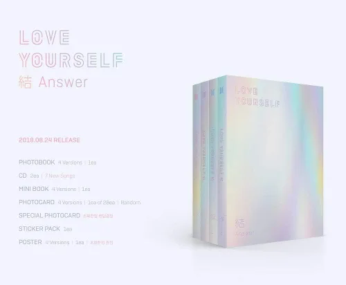 Miniatura 2 de BTS - [Ámate a ti mismo 'Respuesta'] 4º álbum 4 VER SET 2CD+116p PhotoBook+20p Mini Book+1p PhotoCard+1p Pegatina+Juego de tarjetas fotográficas