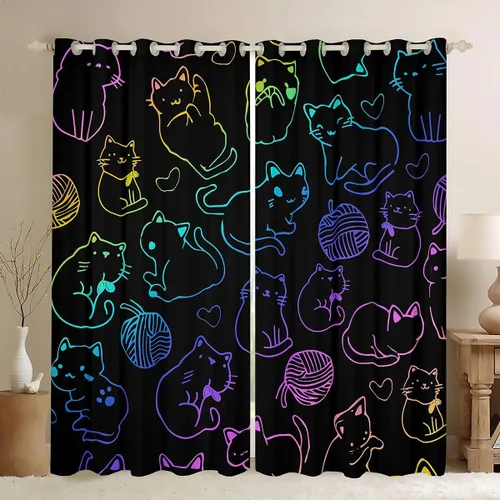Miniatura 39 de Cortinas opacas con estampado de animales de safari, guepardo, cebra, tigre, jirafa, leopardo, 104 pulgadas de ancho x 84 pulgadas de largo