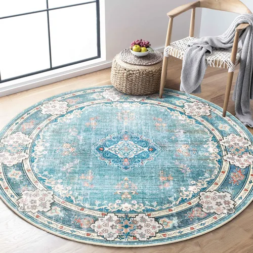 Miniatura 54 de Alfombra Verde MUJOO de 8'x10', Alfombras de Área para Sala de Estar, Alfombras Lavables, Alfombra Grande de Área, Alfombra Boho de Área de 8'x10