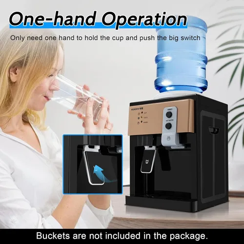 Miniatura 3 de Dispensador de enfriador de agua eléctrico, Dispensador de enfriador de agua de encimera de carga superior de 5 galones, Mini dispensador