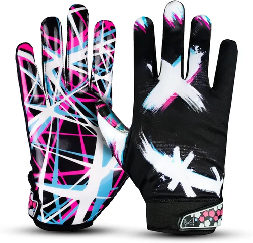 Miniatura 3 de TAQCHA Football Gloves - Tacky Grip, Skin Tight Adult Receiver Gloves - Youth Football Gloves Pro Elite Super Sticky Performance
