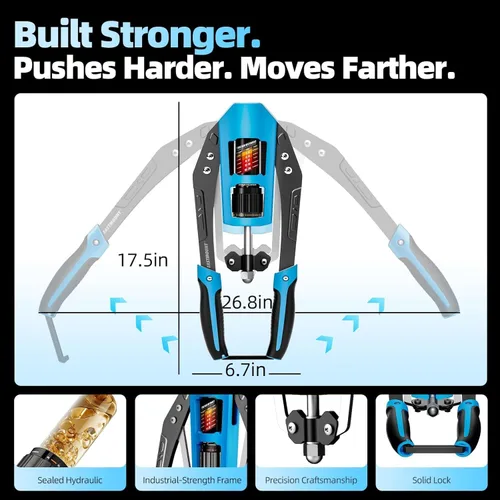 Miniatura 7 de EAST MOUNT Ejercitador de brazo Twister – Potencia hidráulica ajustable de 22 a 440 libras, expansor de pecho para el hogar, equipo de entrenamiento