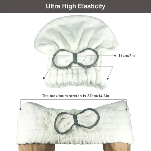 Miniatura 3 de Jseng Gorro Grande de Microfibra de Secado Rápido para Cabello [Nueva Actualización], Extremadamente Suave y Ultra Absorbente, Gorros de Secado