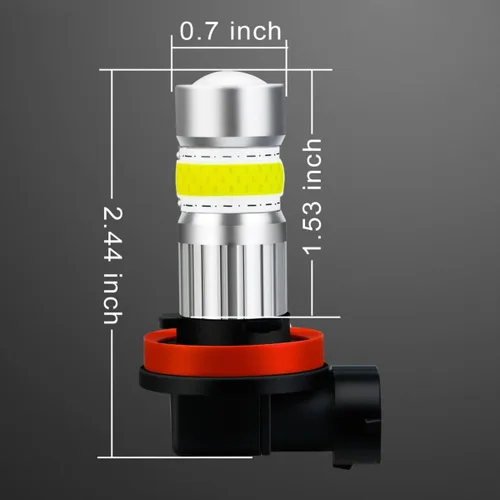 Miniatura 3 de Alla Lighting - Bombillas LED H8 H11 H16 para luces antiniebla de 2800 lúmenes, 3200 K amarillo dorado DRL de repuesto para coches, camiones, mejora