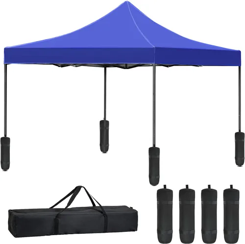 Tienda de campaña desplegable, toldo desplegable de 10 x 10 pies, toldo Oxford 420D impermeable con revestimiento plateado, 10 x 10 pies para
