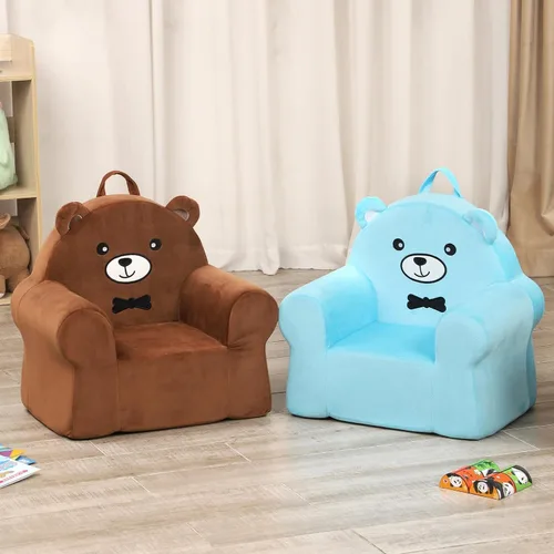 Miniatura 6 de MOMCAYWEX Silla de bebé acogedora, Silla de personaje prémium, marrón, de 18 meses hasta 3 años