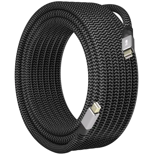 Miniatura 9 de Cable Mini DisplayPort a HDMI 4K de 15 pies, [4K a 60Hz, enchufes chapados en oro, carcasa de aluminio, trenzado de nailon], cable Mini DP a HDMI