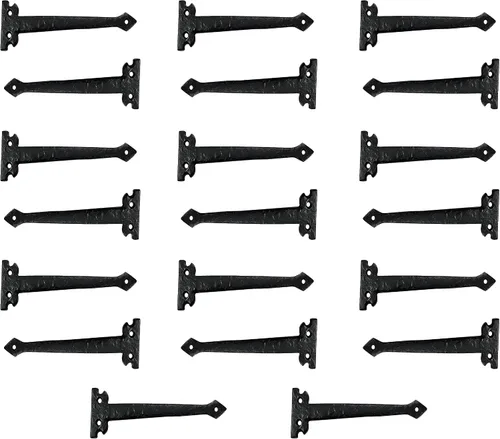 Miniatura 2 de Adonai Hardware Agee - Correa de aluminio resistente de 7 pulgadas con bisagra frontal falsa o falsa o falsa (paquete de 4, latón antiguo)