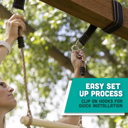 Miniatura 4 de 6 pies Escalada de cuerda para niños, accesorios para columpio