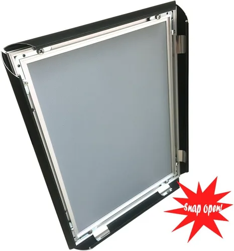 Miniatura 3 de Paquete de 50 marcos HAITIAN de aluminio a presión, 8.5 x 11 pulgadas, color negro, perfil de aluminio de 1 pulgada, panel trasero de PS duro