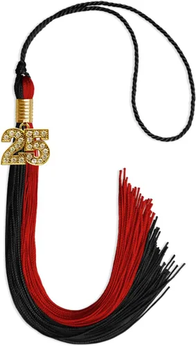 Miniatura 103 de Endea Graduation Borla de doble color con dije dorado (negro/oro brillante, 2022)