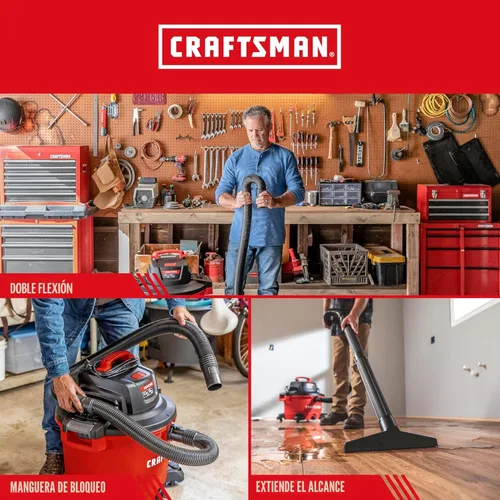 Miniatura 4 de CRAFTSMAN CMXZVBE38759 - Kit de accesorios para manguera de aspiradora seca y húmeda POS-I-LOCK de 2-1/2 pulgadas x 20 pies, manguera de repuesto