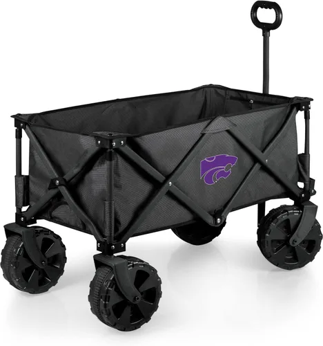 Miniatura 13 de PICNIC TIME NCAA Adventure Wagon Elite - Carro de playa plegable todo terreno con ruedas grandes, tapa superior de mesa y forro suave para enfriar