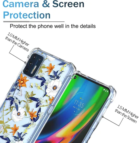 Miniatura 2 de Funda para Moto G Stylus 2021 4G Clear Flower Funda de teléfono TPU suave a prueba de golpes, antiarañazos, funda protectora para Motorola G Stylus