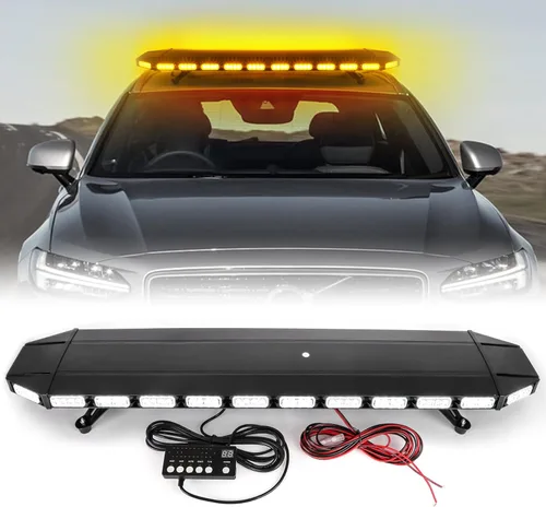 Miniatura 3 de CUMART Barra de luz estroboscópica de advertencia de emergencia de construcción de 48 pulgadas con 104 LED de intensidad extremadamente alta, perfil