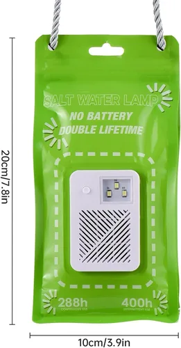 Miniatura 6 de Lámpara de emergencia con luz de sal de agua, linterna LED alimentada por sal, 50 lúmenes LED linterna de camping para cortes de energía Pesca