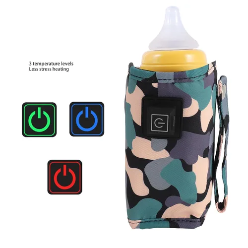 Miniatura 3 de Calentador portátil de biberones, bolsa calentadora de leche recargable por USB para fórmula de bebé, leche materna, temperatura constante universal
