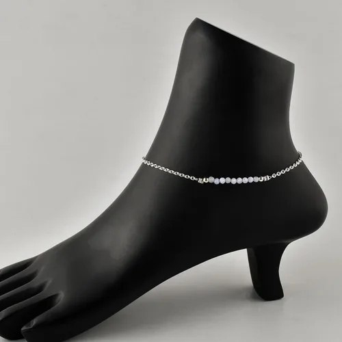 Miniatura 67 de YANARA Pulsera de tobillo para mujer, piedra de nacimiento natural, cuentas de piedras preciosas, tobillera delicada hecha a mano de 9 pulgadas +