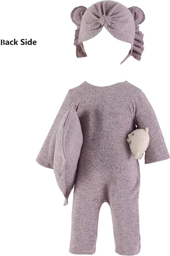 Miniatura 9 de Holibeat Accesorios de fotografía morados para bebé niña súper suaves recién nacida trajes de sesión de fotos disfraces (morado)