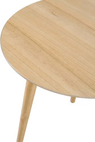 Miniatura 4 de Evangeline - Mesa auxiliar de madera acabada con superposición de madera sintética (roble natural)