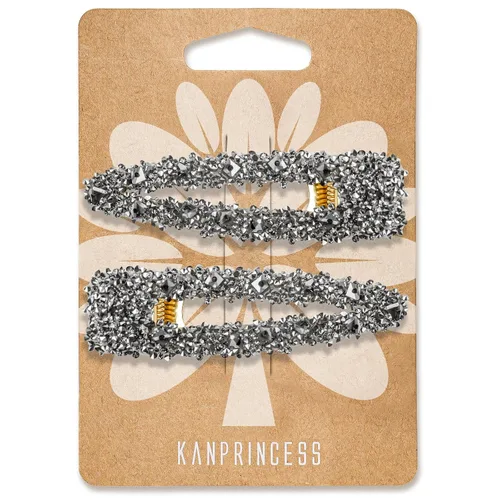 Miniatura 13 de KANPRINCESS Pinza para el pelo, 2 piezas de diamantes de imitación de 2.4 pulgadas, color plateado, pasadores de pelo para mujeres y niñas, novia