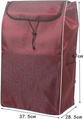 Miniatura 2 de Bolsa de repuesto para carrito de compras de 72L, bolsa de repuesto para carrito de compras, bolsa de almacenamiento impermeable de tela Oxford