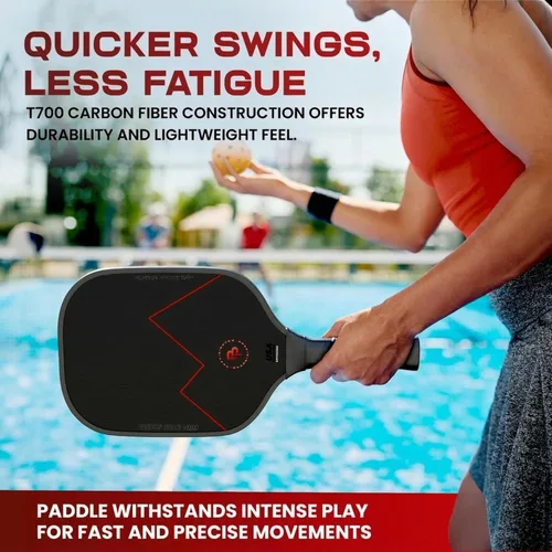 Miniatura 3 de Precision Pro Juego de 2 palas de pickleball de fibra de carbono, aprobadas por USAPA, carbono T700, núcleo de panal de abeja de 0.555 pulgadas, 4