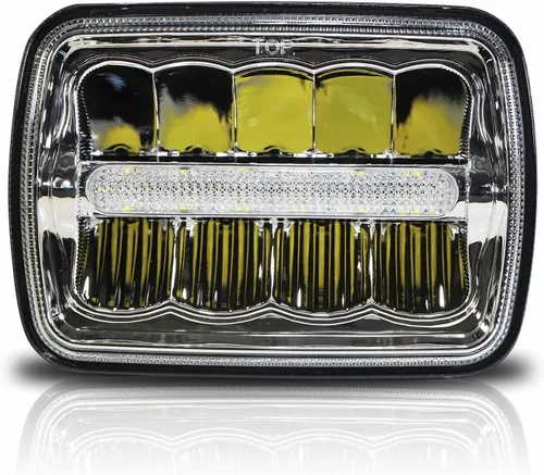 7 x 6 – Faros delanteros, luz de ledes, HID, transparentes, sellados, con DRL, 7 pulgadas x 6 pulgadas, 5 x 7.