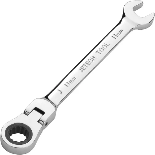 Miniatura 17 de Jetech 14mm Juego de llaves de trinquete con cabeza flexible: llave de caja de 12 puntos Combinación de trinquete métrico de cromo vanadio