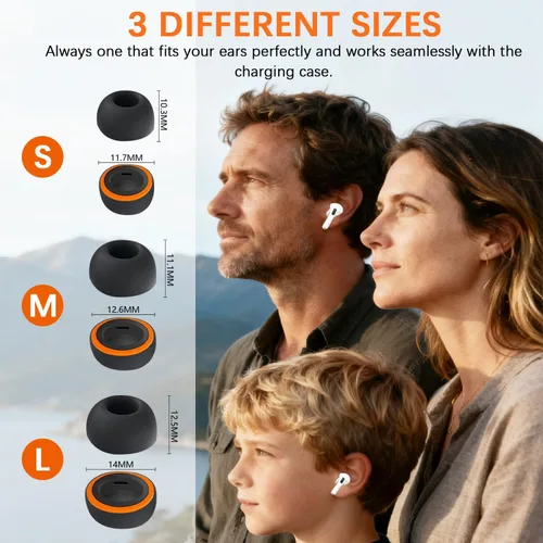 Miniatura 5 de KASOTT 2025 Actualizado para AirPods Pro 3 Puntas de Oído Híbridas de Espuma Viscoelástica y Silicona, Máxima Comodidad, Puntas Antideslizantes
