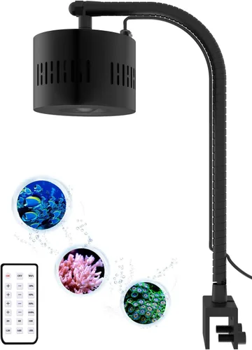 Miniatura 10 de Lominie - Luz LED para acuario de espectro completo, luz de tanque de peces de agua dulce y agua salada para coral, arrecife, tanque de nano acuario