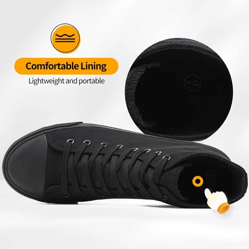 Miniatura 45 de ZGR Tenis de lona para hombre, con cordones, clásicos, casuales, para caminar