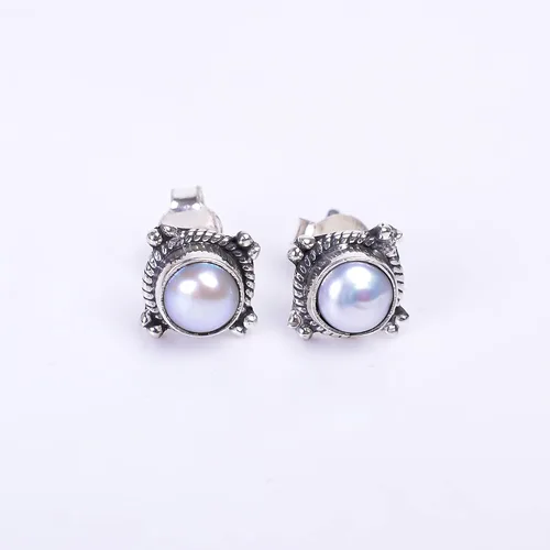 Miniatura 29 de Round Gemstone Stud Design 2