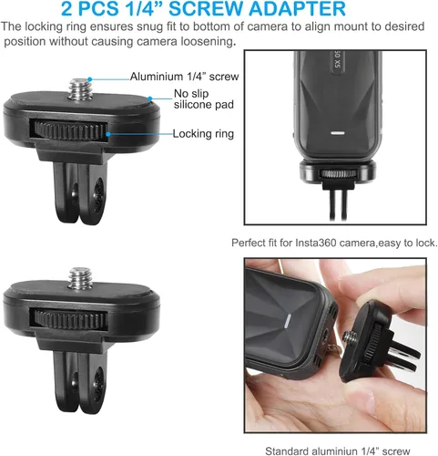 Miniatura 5 de Kit de accesorios para Insta360 One X5/X4/X3/X2/X, One R, X y GoPro Hero 9, nueva montura de enganche rápido para la cabeza + arnés de montaje