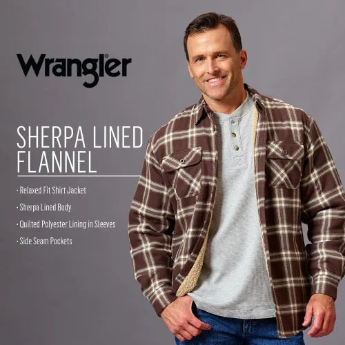 Miniatura 3 de Wrangler Authentics Men's Long Sleeve Sherpa Lined Shirt Jacket