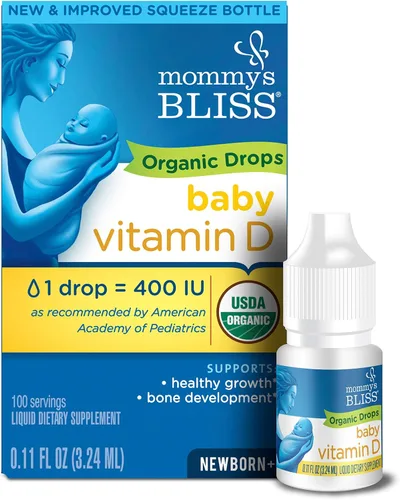 Miniatura 2 de Mommy's Bliss Gotas orgánicas de vitamina D para bebés, 100 porciones (paquete de 1) con gotas probióticas para bebés, 30 porciones (paquete de 1)