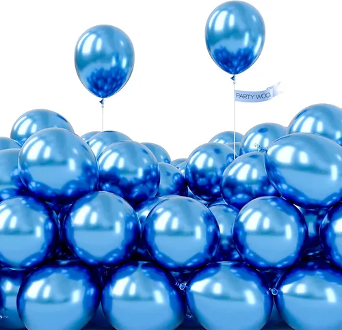Miniatura 131 de PartyWoo Globos de color azul pizarra, 100 unidades, diferentes tamaños, paquete de 18, 12, 10, 5 pulgadas, azul marino, azul polvoriento, bohemio
