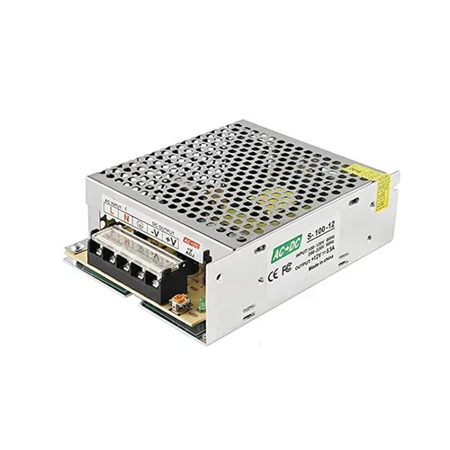 Fuente de alimentación conmutada de 12 V 8.5 A, controlador LED de 100 W, convertidor adaptador de transformador regulado universal CA 110V-220V a